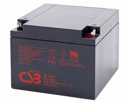 Акумуляторна батарея CSB GP12260, 12V 26Ah (166х175х125 мм), Q2/72 (В'ЄТНАМ)