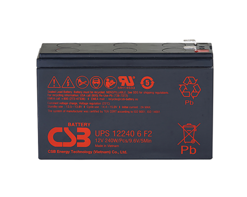 Акумуляторна батарея CSB UPS122406, 12V 5Ah (151х51х94мм), 1.52 kg Q12