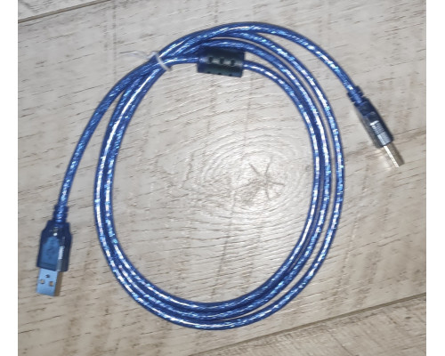 Кабель удлинитель USB -USB (папа-папа) 2.0 силиконовый синий