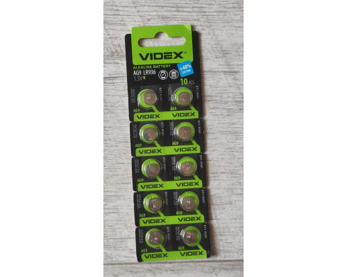 Уценка Батарейка Videx Alkaline AG9 LR936 1.5V блистер 10 шт