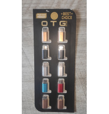 Адаптер переходник OTG CY-2488 Type C male to Micro USB female 10 шт/уп, за 1 шт. 