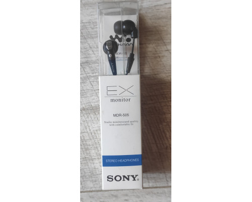 Распродажа Наушники проводные вакуумные MDR-505 черные новые