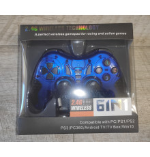 Джойстик игровой беспроводный 6в1 Wireless Technology 2.4 G для PC PS1 PS2 PS3 PC360 Android TV TV box Win 10