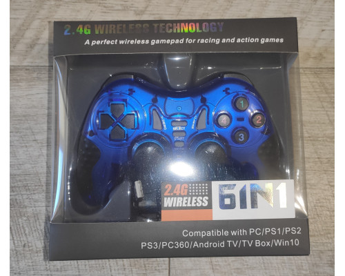 Джойстик игровой беспроводный 6в1 Wireless Technology 2.4 G для PC PS1 PS2 PS3 PC360 Android TV TV box Win 10