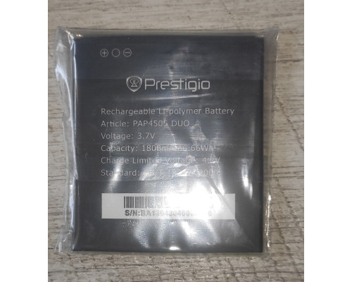 Распродажа Аккумуляторная батарея для смартфона Prestigio PAP4505 DUO 1800 mAh новая Распродажа Аккумуляторная батарея для смартфона Prestigio PAP4505 DUO 1800 mAh новая