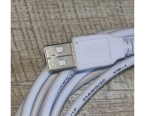 Кабель для принтера Atcom USB 2.0 AM/BM 5 м белый новый Кабель для принтера Atcom USB 2.0 AM/BM 5 м белый новый