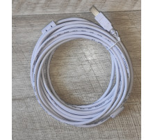 Кабель для принтера Atcom USB 2.0 AM/BM 5 м белый новый