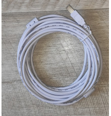 Кабель для принтера Atcom USB 2.0 AM/BM 5 м белый новый