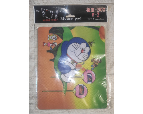 Коврик для мышки прорезиненный Mouse Pad H-2 синий кот 18*22 см