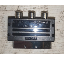 Переходник адаптер видео Scart to 3 RCA без переключателя