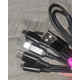 Кабель зарядки Hoco X76 4 in 1 USB to IP*2+ Type C+ Micro 2.0 A 1 м тканевый черный