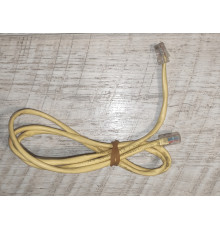 Кабель интернет LAN коннекторы RJ45 1 м б/у жёлтый