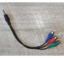 Распродажа Кабель Video Component Jack 3.5 to 3 RCA (папа - мама)