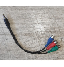Распродажа Кабель Video Component Jack 3.5 to 3 RCA (папа - мама)
