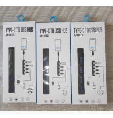 Разветвитель хаб Hub Type C to 4 USB 3.0