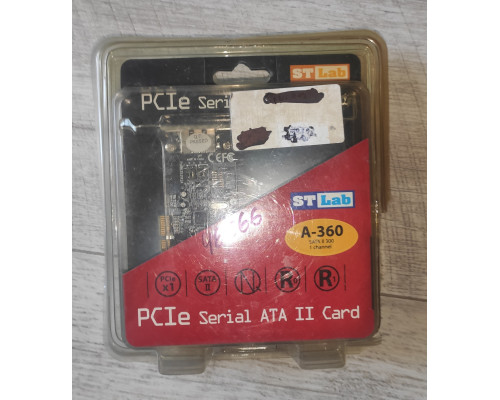Контроллер ST-Lab A-360 PCI-E x1 to 1xeSATA2/1xSATA2 Новый, Уценка