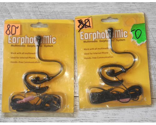 Распродажа Мононаушник EarphoneMic XTY-17 с микрофоном новый