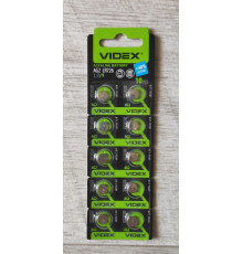 Уценка Батарейка Videx Alkaline AG2 LR726 1.5V блистер 10 шт