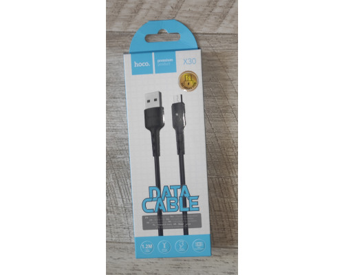 Кабель зарядки Hoco X30 USB to Micro USB 1.2 м силиконовый черный Кабель зарядки Hoco X30 USB to Micro USB 1.2 м силиконовый черный