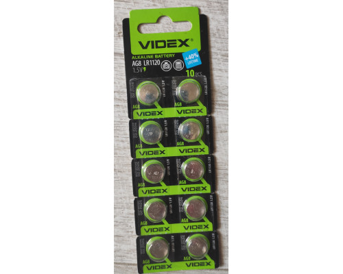 Уценка Батарейка Videx Alkaline AG8 LR1120 1.5V блистер 10 шт Уценка Батарейка Videx Alkaline AG8 LR1120 1.5V блистер 10 шт