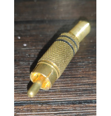 Штекер под пайку видео RCA метал