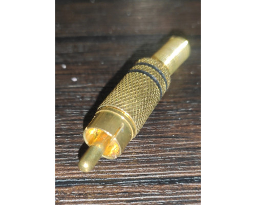 Штекер под пайку видео RCA метал