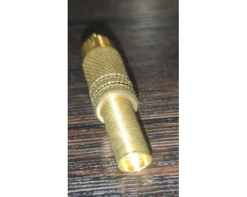 Штекер под пайку видео RCA метал