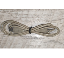 Кабель принтерной USB 2.0 AM - BM 1.5 м б/у серый