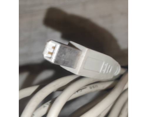 Кабель принтерной USB 2.0 AM - BM 1.5 м б/у серый Кабель принтерной USB 2.0 AM - BM 1.5 м б/у серый
