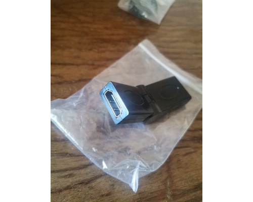 Переходник HDMI мама на HDMI мама 0-90 градусов