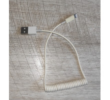 Распродажа Кабель зарядки для Iphone 5 USB белый гофрированный Распродажа Кабель зарядки для Iphone 5 USB белый гофрированный