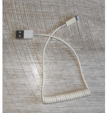 Распродажа Кабель зарядки для Iphone 5 USB белый гофрированный