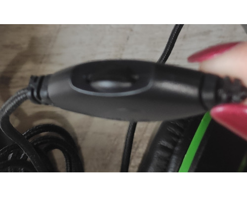 Наушники проводные с микрофоном KR-GM202 с регулятором громкости черные