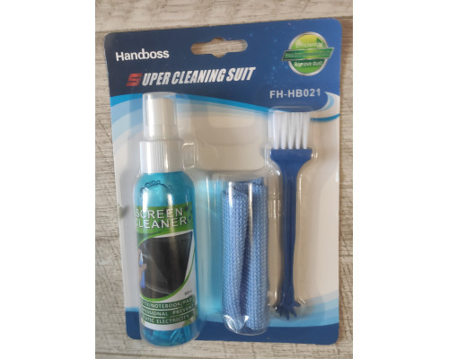 Набор для чистки оргтехники Handboss FH-HB021 спрей, салфетка, щёточка