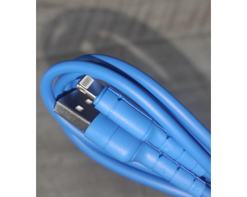 Кабель зарядки Hoco X30 USB to Lightning 1.2 м силиконовый синий