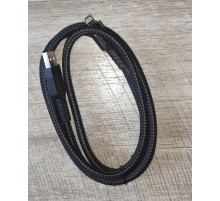 Кабель быстрой зарядки Hoco U110 USB to IP усиленная оплётка 1.2 м черный