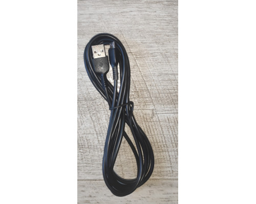 Кабель зарядки Hoco X20 USB to Micro USB прорезиненный черный 2 м