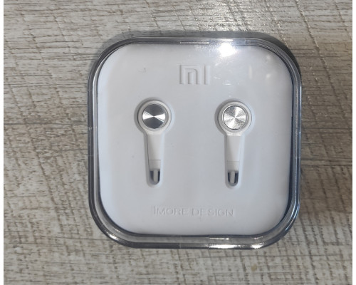 Распродажа Наушники вакуумные проводные с микрофоном MI новые белые