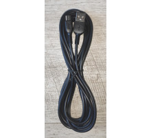 Кабель зарядки Hoco X20 USB to Micro USB прорезиненный черный 3 м