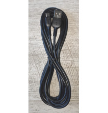 Кабель зарядки Hoco X20 USB to Micro USB прорезиненный черный 3 м