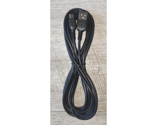 Кабель зарядки Hoco X20 USB to Micro USB прорезиненный черный 3 м Кабель зарядки Hoco X20 USB to Micro USB прорезиненный черный 3 м