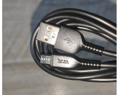 Кабель зарядки Hoco X20 USB to Micro USB прорезиненный черный 3 м Кабель зарядки Hoco X20 USB to Micro USB прорезиненный черный 3 м