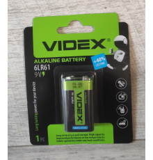 Батарейка крона Videx Alkaline 6LR61 9V