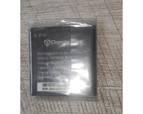 Распродажа Аккумуляторная батарея для смартфона Prestigio PAP4040 DUO 1500 mAh новая Распродажа Аккумуляторная батарея для смартфона Prestigio PAP4040 DUO 1500 mAh новая