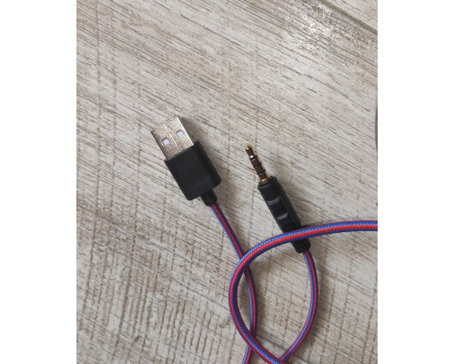 Наушники проводные с микрофоном Fulltech FH-04 игровые с регулятором громкости хаки