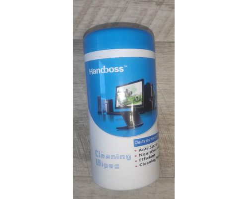 Чистящие влажные салфетки для мониторов и оргтехники Handboss FH-HB026 68 штук