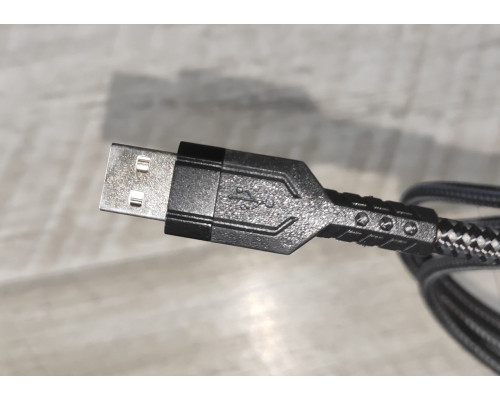 Кабель зарядки Hoco U110 USB to Type C усиленная оплётка 1.2 м черный Кабель зарядки Hoco U110 USB to Type C усиленная оплётка 1.2 м черный