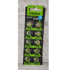 Уценка Батарейка Videx Alkaline AG6 LR921 1.5V блистер 10 шт