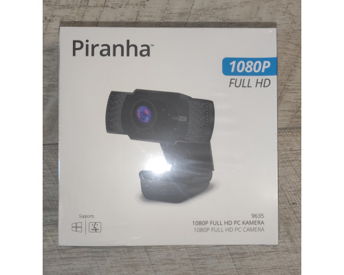 Web камера Piranha 963S Full FD 1080P 2.0 Mp с поворотом черная