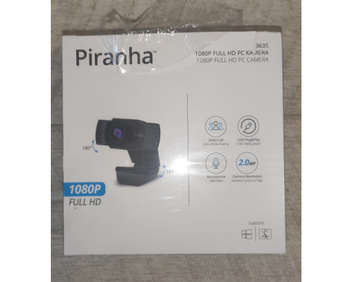 Web камера Piranha 963S Full FD 1080P 2.0 Mp с поворотом черная